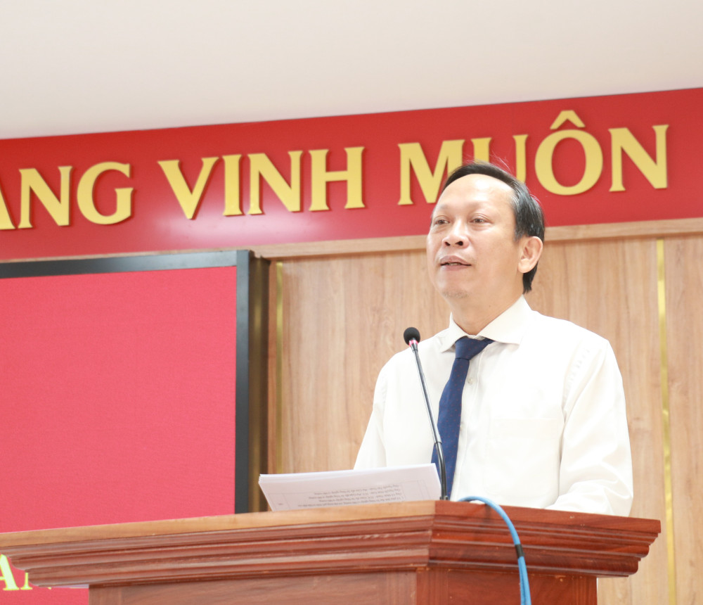 Phó Giám đốc Sở Nông nghiệp và Môi trường - Nguyễn Đình Xuân phát biểu tại lễ công bố