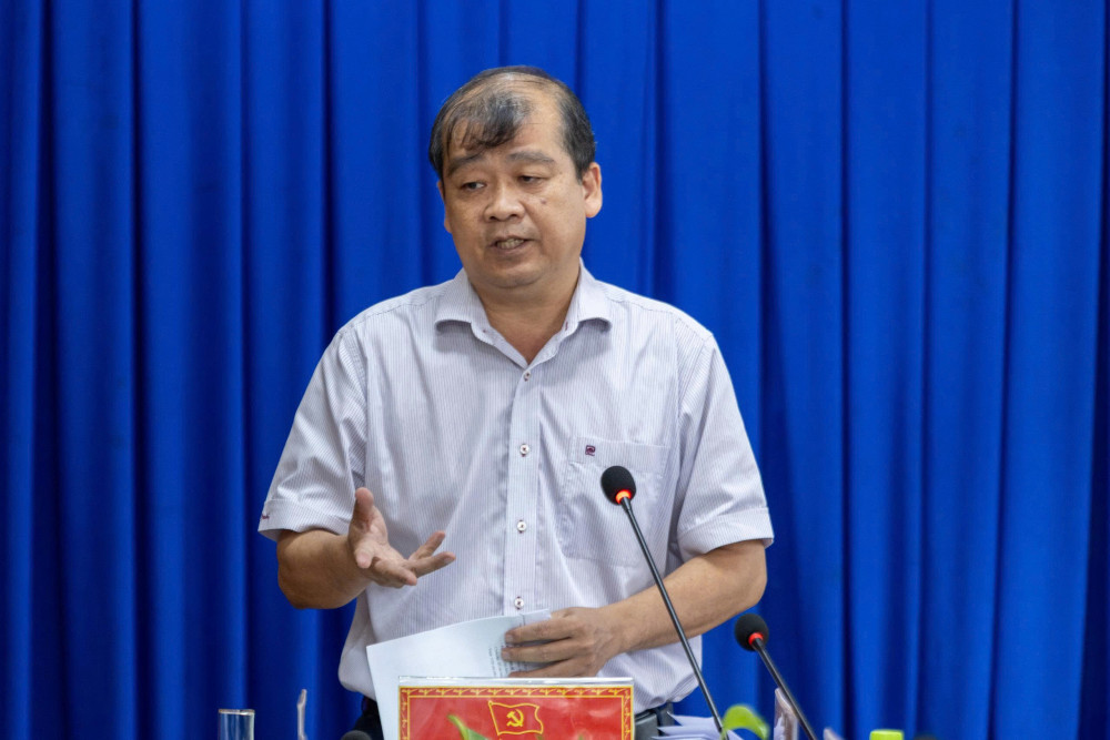 Ủy viên Ban Thường vụ Tỉnh ủy, Trưởng ban Tổ chức Tỉnh ủy Võ Đức Trong phát biểu kết luận