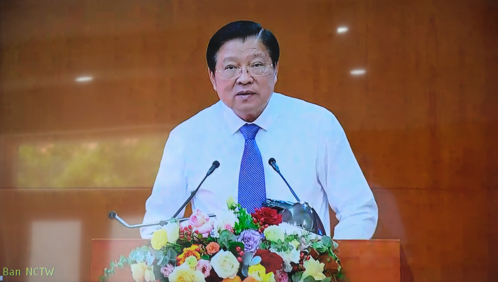 Ủy viên Bộ Chính trị, Bí thư Trung ương Đảng, Trưởng ban Nội chính Trung ương - Phan Đình Trạc phát biểu chỉ đạo hội nghị