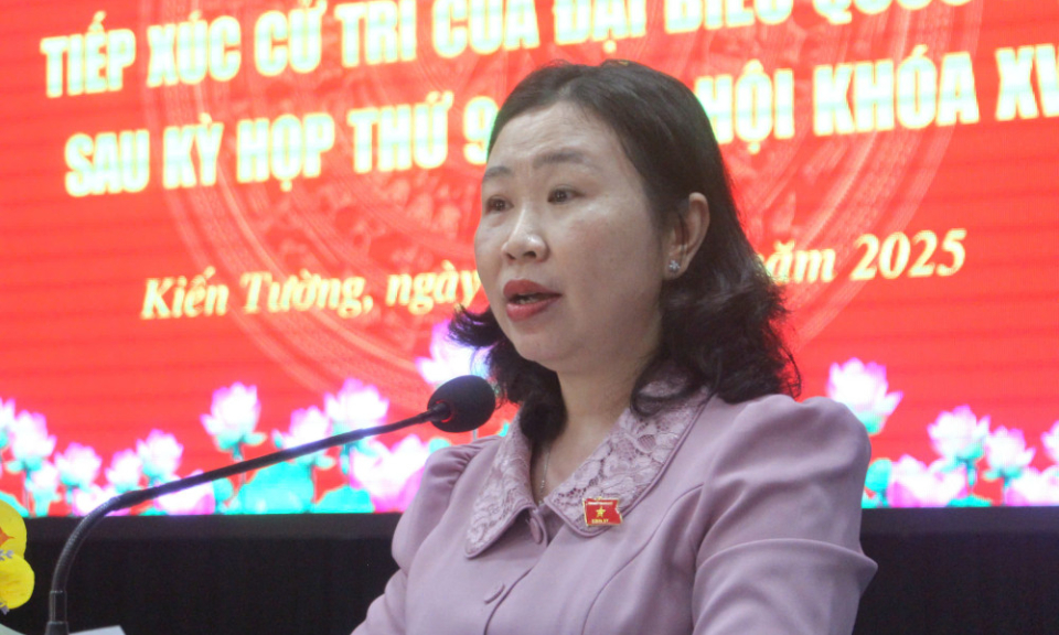 Đoàn đại biểu Quốc hội tỉnh tiếp xúc cử tri tại phường Kiến Tường
