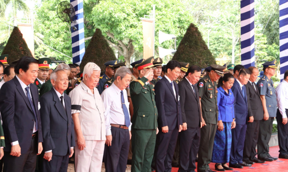 Tây Ninh: Truy điệu, an táng 156 bộ hài cốt liệt sĩ hy sinh tại Campuchia