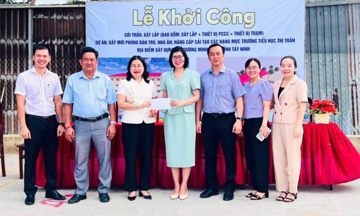 Xã Dương Minh Châu: Khởi công dự án nâng cấp trường học, thúc đẩy phát triển giáo dục cơ sở