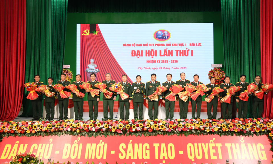 Đại hội Đảng bộ Ban Chỉ huy Phòng thủ khu vực 1 - Bến Lức lần thứ I, nhiệm kỳ 2025 - 2030