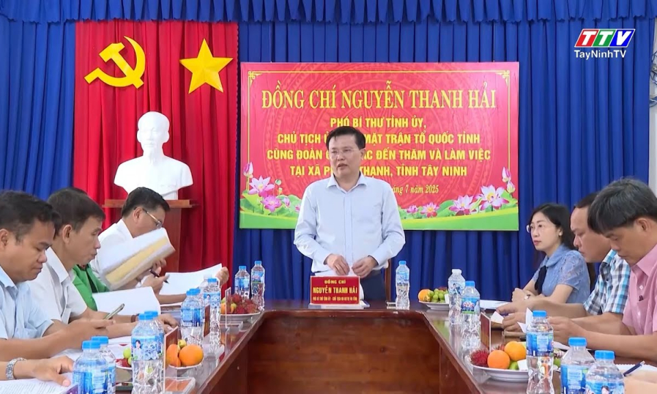 Lãnh đạo tỉnh làm việc với Đảng ủy xã Phước Thạnh