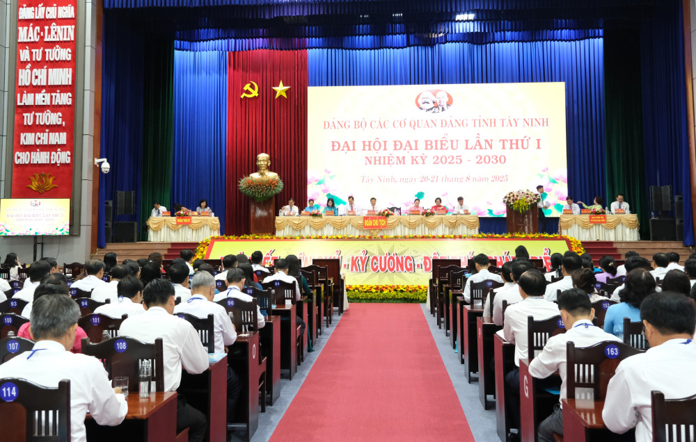 Đại hội đại biểu Đảng bộ các cơ quan Đảng tỉnh Tây Ninh lần thứ I, nhiệm kỳ 2025-2030