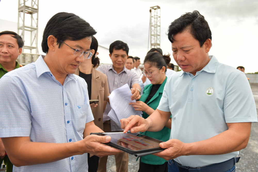 Phó Chủ tịch UBND tỉnh Phạm Tấn Hòa kiểm tra công tác chuẩn bị tại dự án Khu đô thị mới Phước Vĩnh Tây