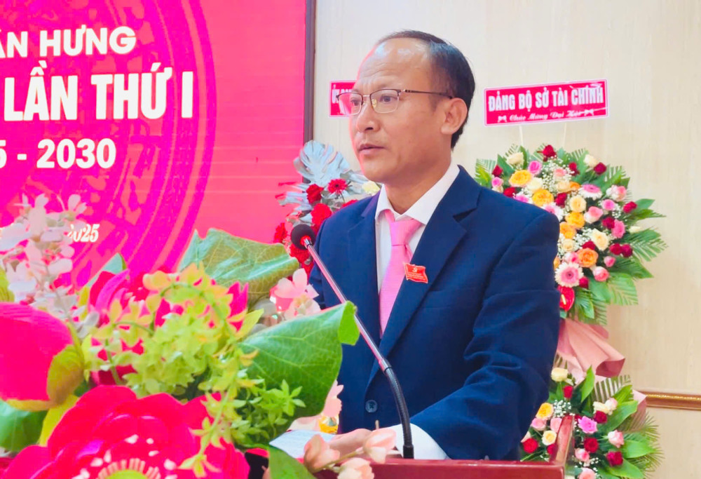 Đồng chí Trương Hải Đăng được chỉ định giữ chức vụ Bí thư Đảng ủy xã Tân Hưng, nhiệm kỳ 2025-2030