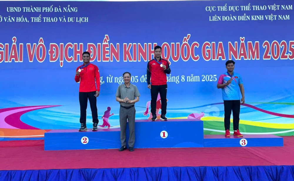 Vận động viên ném lao Hoài Văn giành tấm Huy chương Vàng thứ 9 trong sự nghiệp tại giải Vô địch Quốc gia