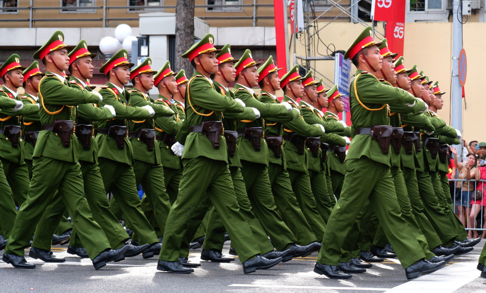 Các khối tham gia tổng duyệt diễu binh, diễu hành