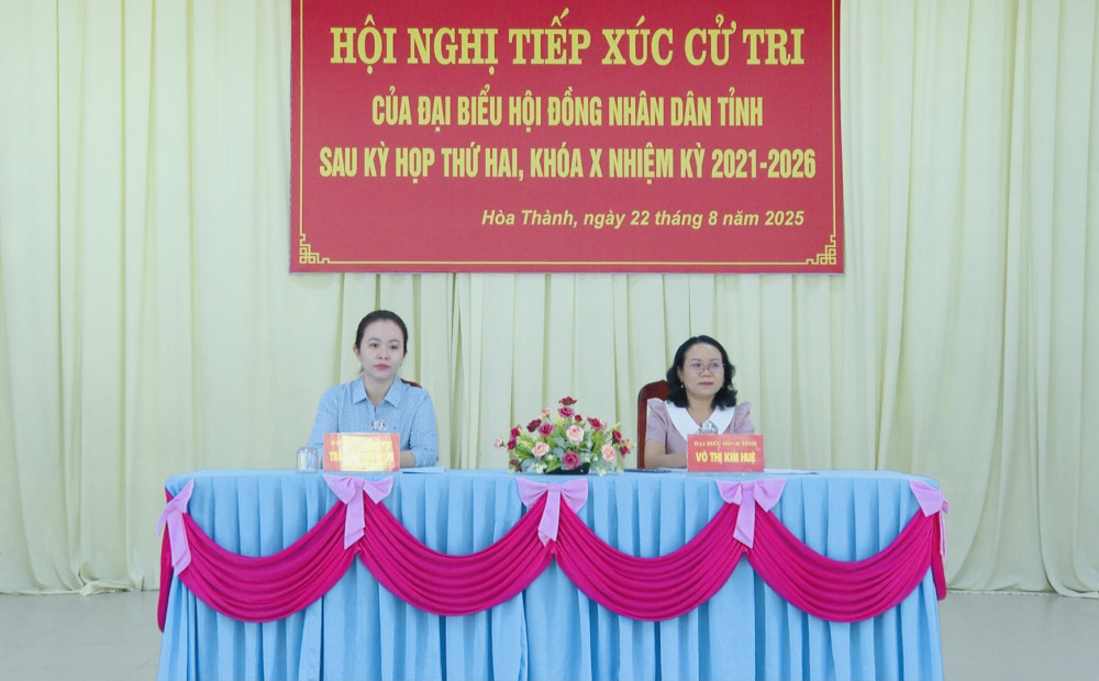 Đại biểu HĐND tỉnh tiếp xúc cử tri phường Hòa Thành