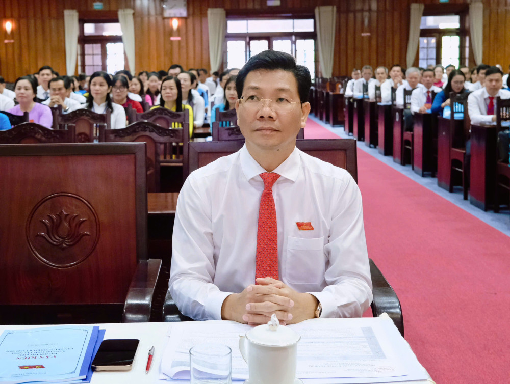 Phó Bí thư Thường trực Tỉnh ủy, Chủ tịch HĐND tỉnh, Bí thư Đảng ủy các cơ quan Đảng tỉnh Tây Ninh Nguyễn Mạnh Hùng dự đại hội