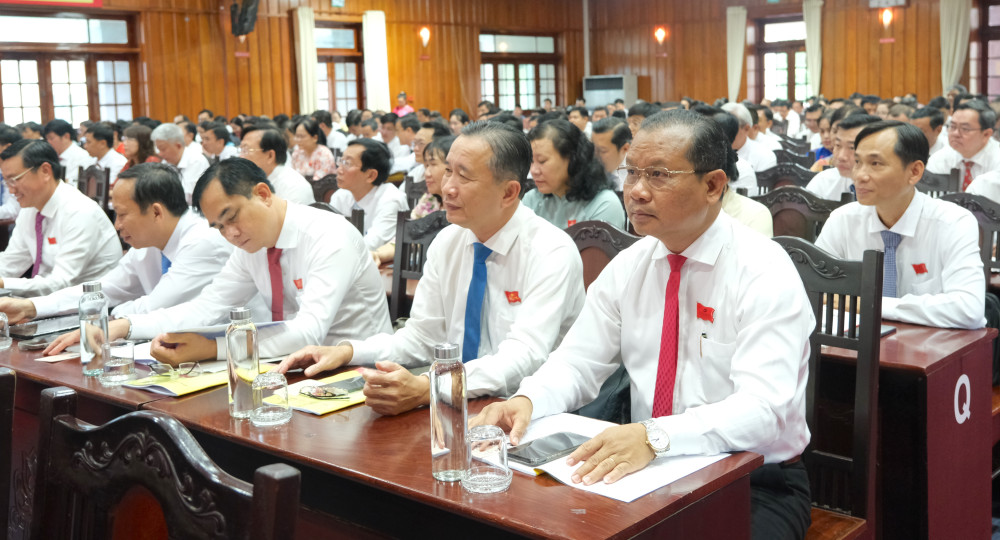 Đại biểu tham dự phiên trù bị Đại hội đại biểu Đảng bộ UBND tỉnh Tây Ninh lần thứ I