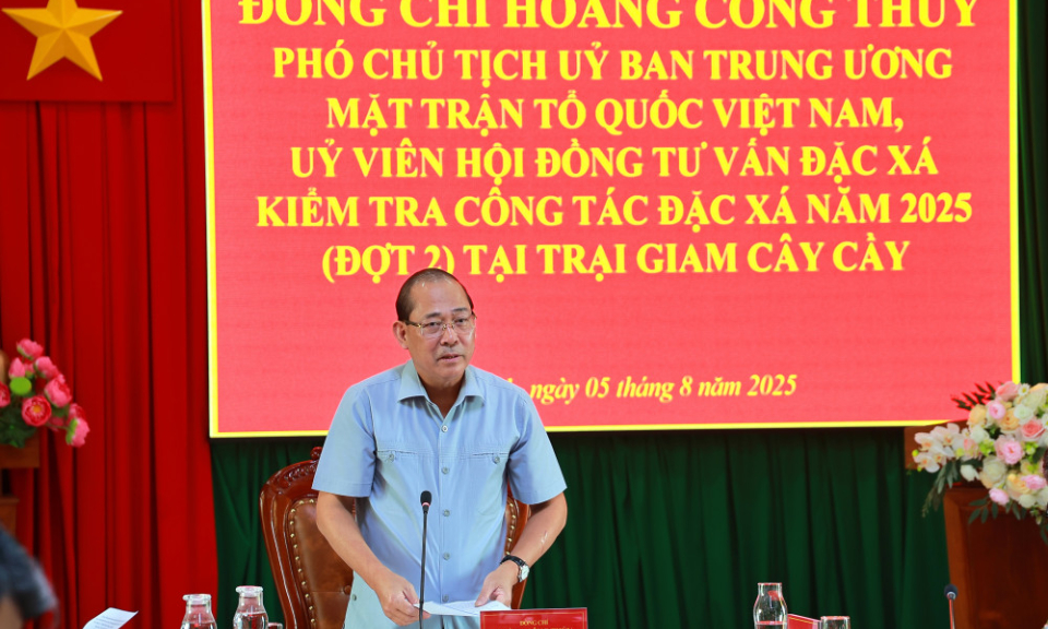 Kiểm tra, giám sát công tác đặc xá tại Trại giam Cây Cầy