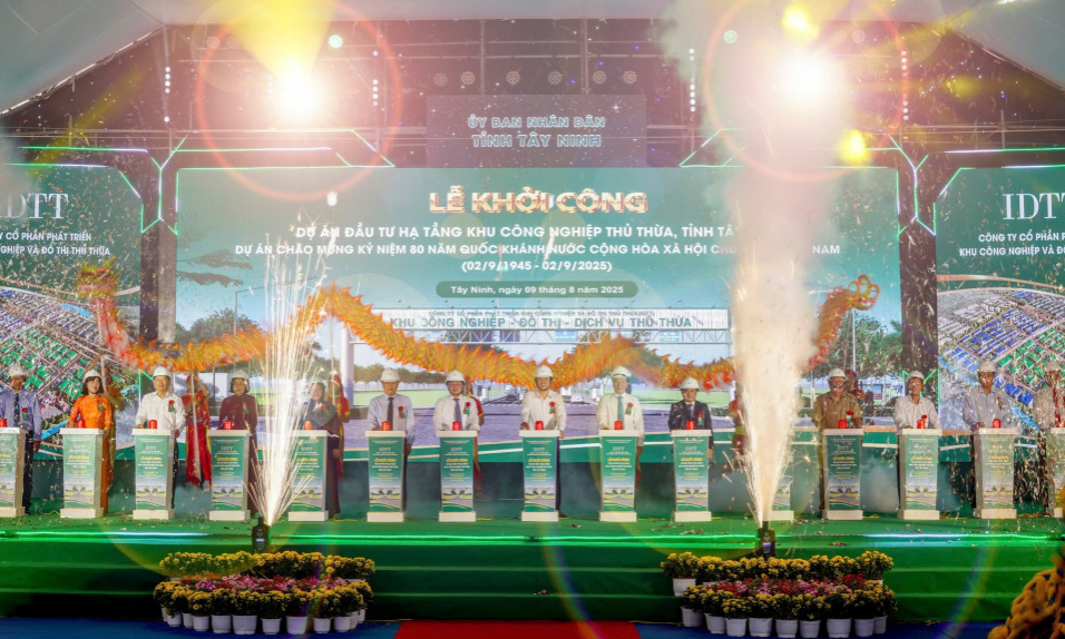 Tây Ninh: Khởi công dự án đầu tư hạ tầng khu công nghiệp rộng hơn 170ha