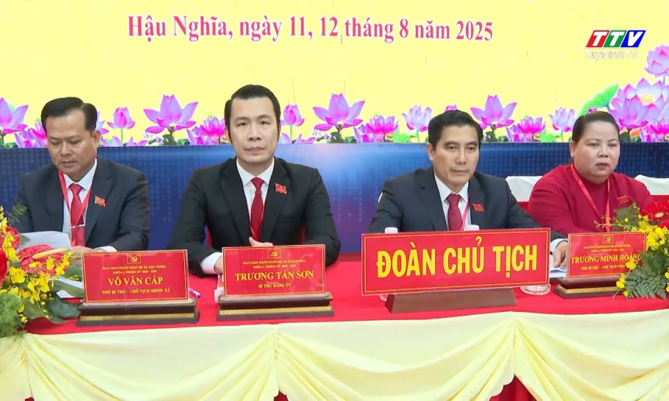 Đồng chí Trương Tấn Sơn được chỉ định giữ chức vụ Bí thư Đảng ủy xã Hậu Nghĩa, nhiệm kỳ 2025-2030