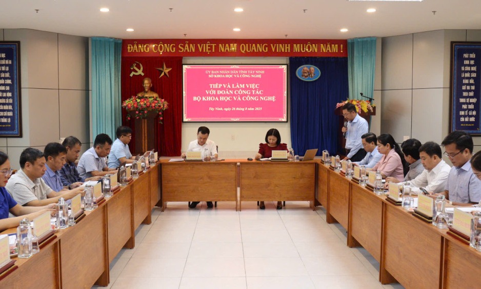 Đoàn công tác Bộ Khoa học và Công nghệ làm việc tại Tây Ninh