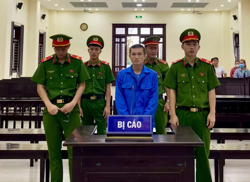 Bị cáo Võ Minh Hảo tại phiên tòa xét xử