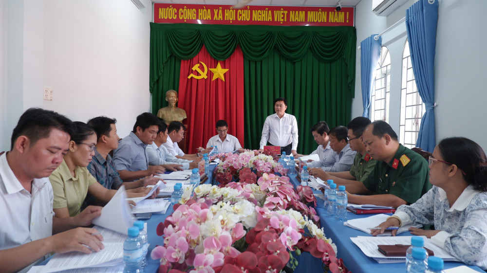 Đoàn công tác Sở Nông nghiệp và Môi trường kiểm tra việc thực hiện Chương trình mục tiêu Quốc gia về xây dựng nông thôn mới tại xã Bình Hiệp