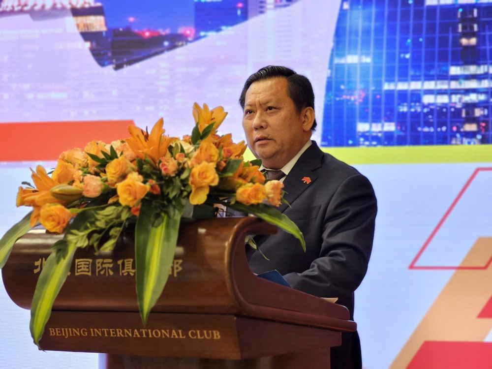 Phó Chủ tịch UBND tỉnh Tây Ninh Huỳnh Văn Sơn phát biểu tại Diễn đàn