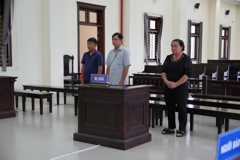 Các bị cáo tại phiên tòa phúc thẩm