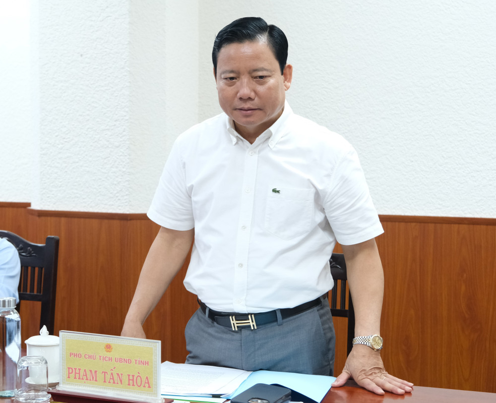 Phó Chủ tịch UBND tỉnh Phạm Tấn Hòa chủ trì cuộc họp