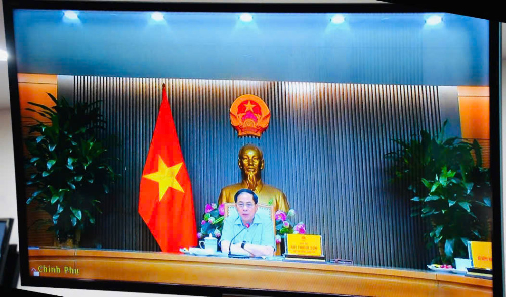Phó Thủ tướng Chính phủ Bùi Thanh Sơn phát biểu chỉ đạo cuộc họp