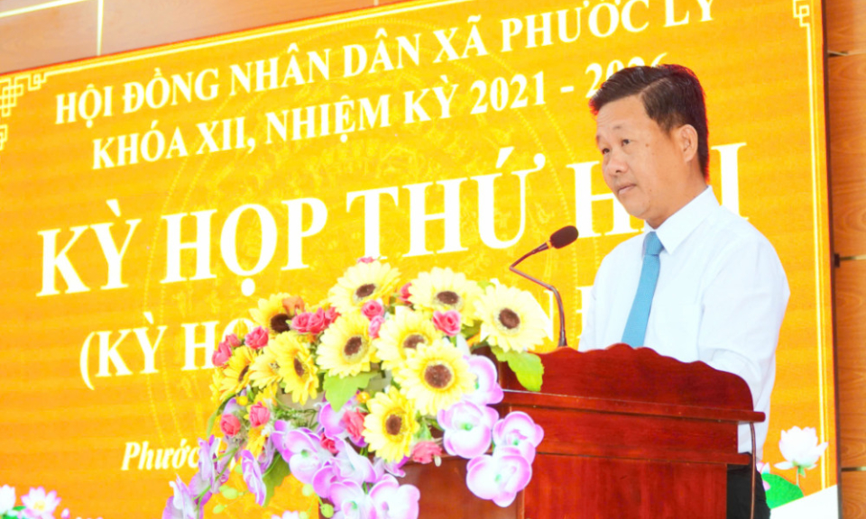 Kỳ họp thứ hai HĐND xã Phước Lý thông qua 6 nghị quyết