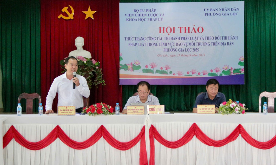 Hội thảo về công tác thi hành pháp luật bảo vệ môi trường tại phường Gia Lộc