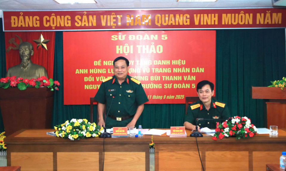 Sư đoàn 5 đề nghị truy tặng danh hiệu Anh hùng Lực lượng vũ trang cho Trung tướng Bùi Thanh Vân