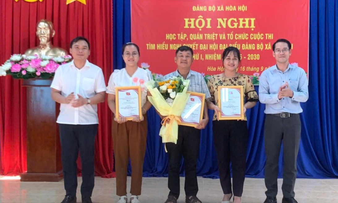 Đảng bộ xã Hòa Hội phát động Cuộc thi tìm hiểu Nghị quyết Đại hội đại biểu Đảng bộ xã nhiệm kỳ 2025-2030