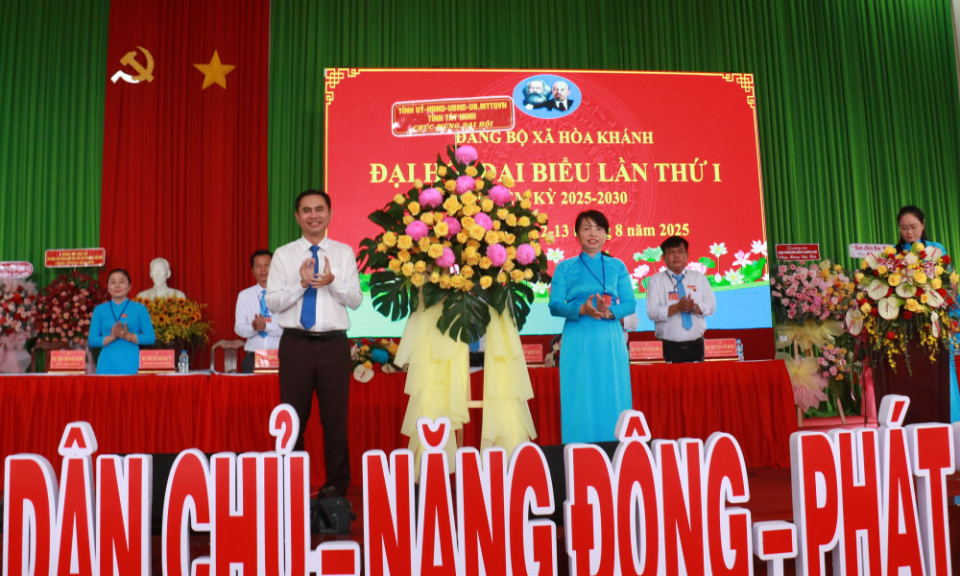 Đồng chí Vũ Hồng Hạnh giữ chức vụ Bí thư Đảng ủy xã Hòa Khánh nhiệm kỳ 2025-2030