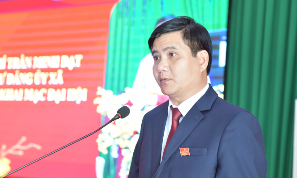 Đồng chí Trần Minh Đạt giữ chức vụ Bí thư Đảng ủy xã Vàm Cỏ