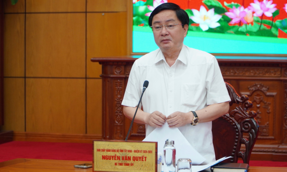Bí thư Tỉnh ủy Tây Ninh chủ trì họp bàn chiến lược phát triển giai đoạn mới