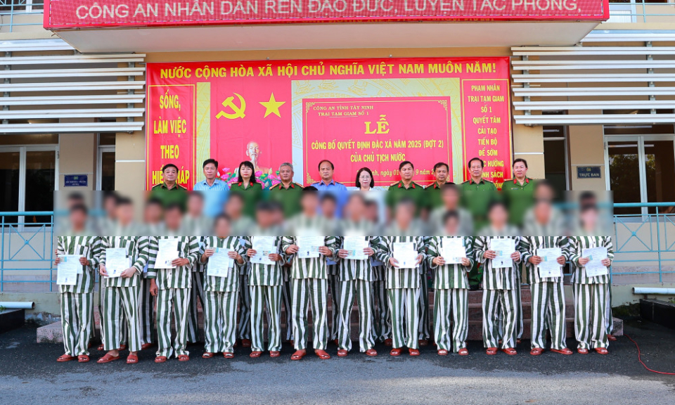Công an Tây Ninh: Công bố quyết định của Chủ tịch nước về đặc xá dịp Quốc khánh 02/9