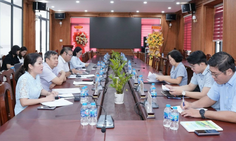 Đoàn công tác Sở Công thương làm việc với UBND phường Tân Ninh