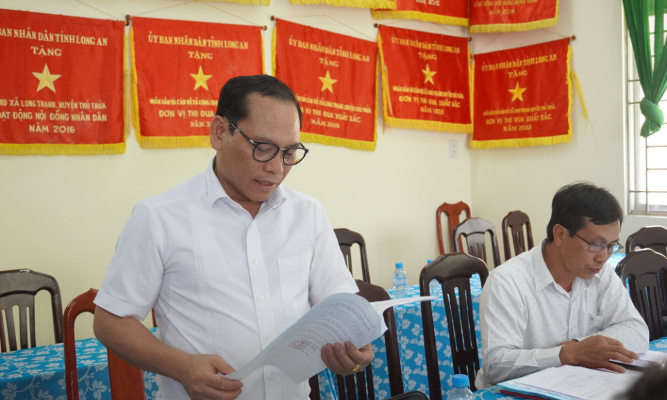Tổ công tác Bộ Nội vụ làm việc với UBND xã Tân Long