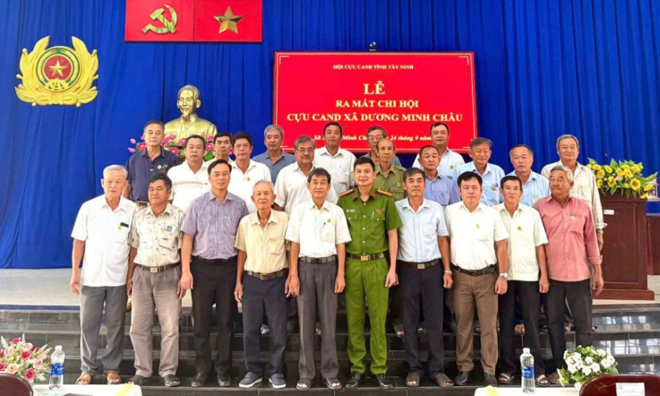 Xã Dương Minh Châu: Ra mắt Chi hội Cựu Công an Nhân dân