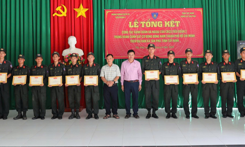 Tiểu đoàn 2, Trung đoàn Cảnh sát cơ động Đông Nam TP.HCM: Nhiều hoạt động dân vận tại xã Tân Phú