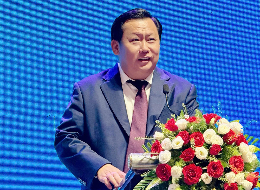 Phó Chủ tịch UBND tỉnh Tây Ninh Huỳnh Văn Sơn phát biểu tại đại hội