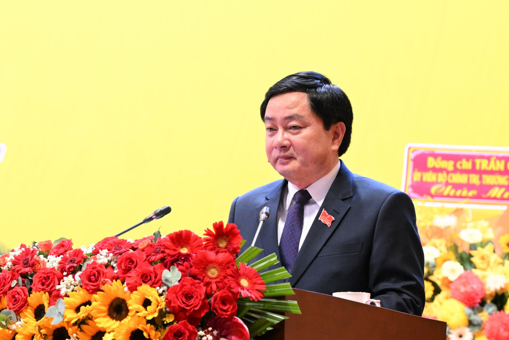 Bí thư Tỉnh ủy Nguyễn Văn Quyết phát biểu bế mạc Đại hội
