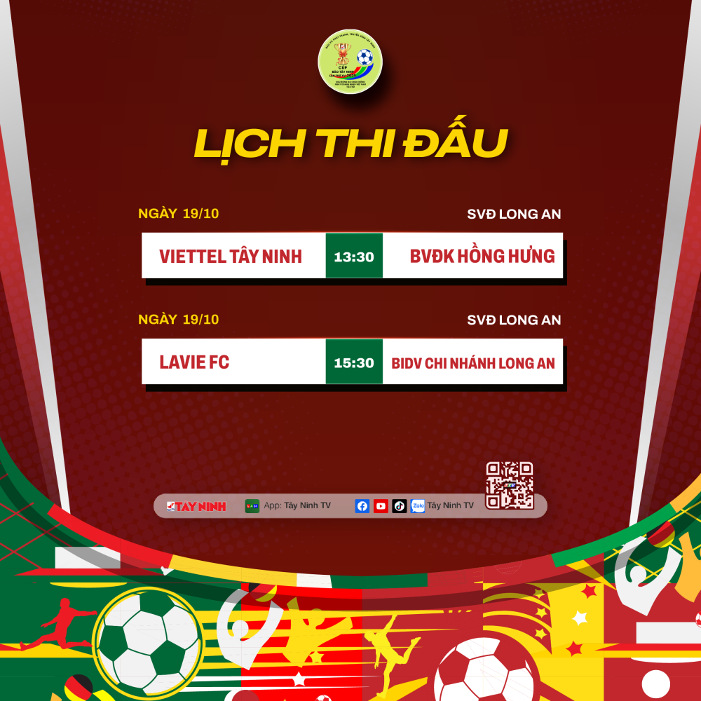 Lịch thi đấu ngày 19/10