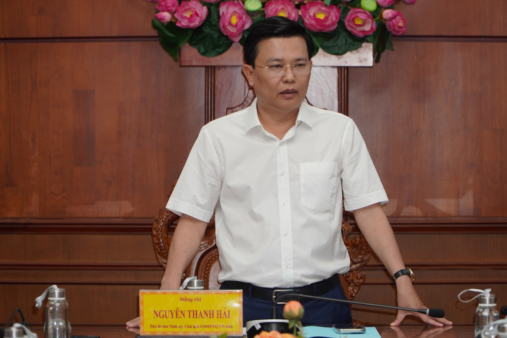 Phó Bí thư Tỉnh ủy, Chủ tịch UBMTTQ Việt Nam tỉnh Tây Ninh Nguyễn Thanh Hải đánh giá cao những nỗ lực của ông Nguyễn Thanh Tùng