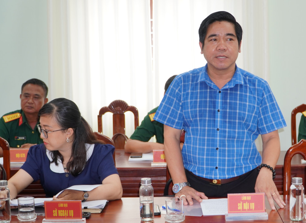 Lãnh đạo Sở Nội vụ cho ý kiến về công tác tổ chức phần lễ