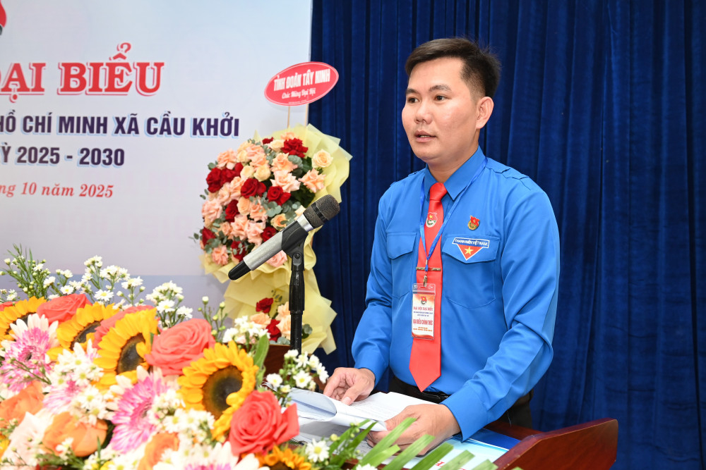 Anh Nguyễn Chí Thanh được chỉ định giữ chức Bí thư Đoàn TNCS Hồ Chí Minh xã Cầu Khởi, nhiệm kỳ 2025-2030