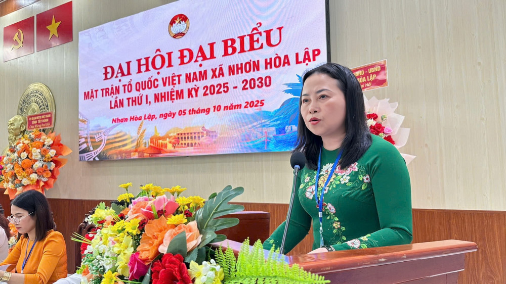 Ủy viên Ban Thường vụ Tỉnh ủy, Phó Chủ tịch Thường trực UBMTTQ Việt Nam tỉnh Nguyễn Thị Thu Trinh mong muốn đội ngũ cán bộ Mặt trận luôn giữ vững bản lĩnh chính trị, sâu sát cơ sở, lắng nghe và đồng hành cùng Nhân dân
