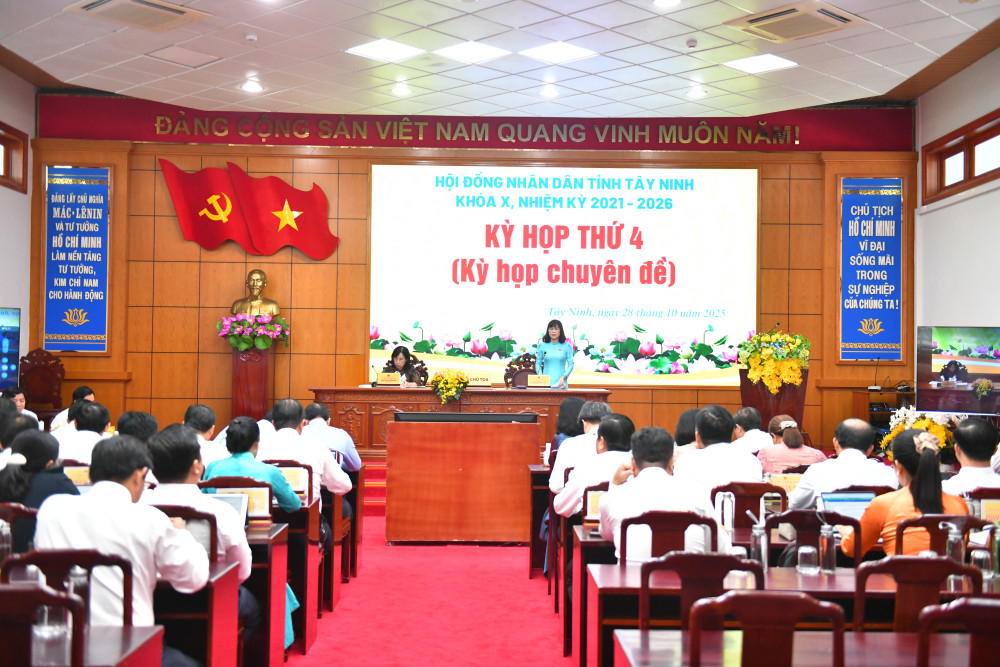 Kỳ họp thứ 4 HĐND tỉnh được tổ chức trực tuyến từ điểm cầu trung tâm tỉnh, điểm cầu cơ sở 2 và 9 điểm cầu khu vực