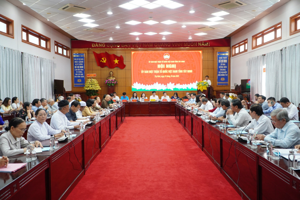 UBMTTQ Việt Nam tỉnh Tây Ninh tổ chức hội nghị thông qua công tác chuẩn bị Đại hội đại biểu MTTQ Việt Nam tỉnh Tây Ninh lần thứ I, nhiệm kỳ 2025-2030