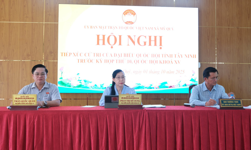 Đoàn đại biểu Quốc hội tỉnh tiếp xúc cử tri tại xã Mỹ Quý