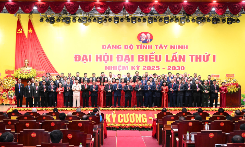 Đại hội đại biểu Đảng bộ tỉnh Tây Ninh nhiệm kỳ 2025-2030 thành công tốt đẹp 