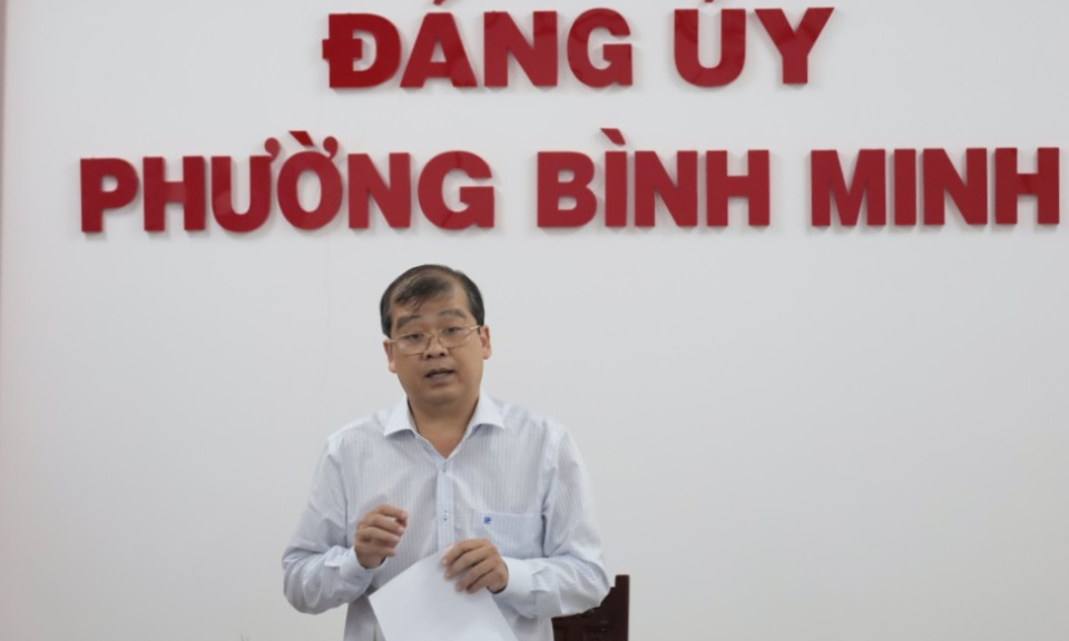 Đoàn Giám sát 268 của Ban Thường vụ Tỉnh ủy làm việc tại phường Bình Minh
